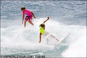 ASP world champ Chelsea Georgeson (top) und Stephanie Gilmore