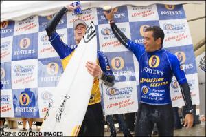 Andy Irons (Haw) & Raoni Monteiro (Bra)  - die Sieger der Expression Session am Freitag