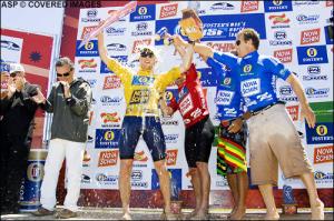 Mick Fanning, Damien Hobgood, Bobby Martinez und Phillip Macdonald