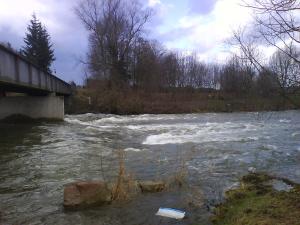 die eigentliche Welle versteckt sich hier hinter dem Pfeiler