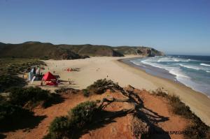 Contest Site am Strand von Amado, Algarve