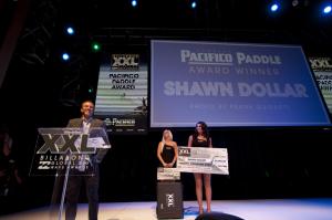 Shawn Dollar (Santa Cruz, CA) captured both the Pacifico Paddle and XXL Biggest Wave Awards.